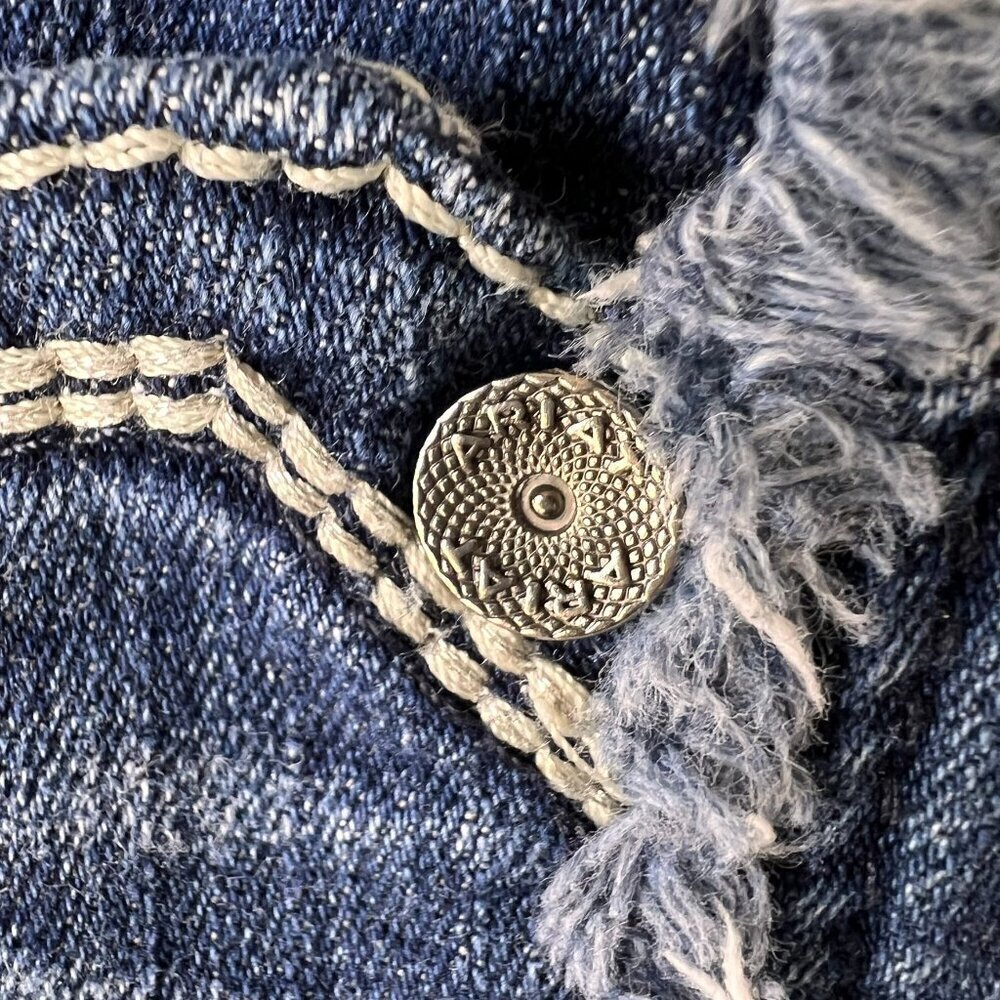 Ariat Jeans Womens Size 27R Real Denim Mid Rise Side Seam Fray Stretch - Picture 9 of 16